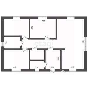 Дом 115м&sup2;, 1-этажный, участок 4 сот.  