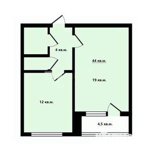 1-к квартира, на длительный срок, 39м2, 7/17 этаж