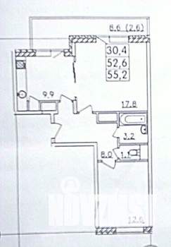 2-к квартира, вторичка, 53м2, 10/17 этаж