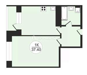 1-к квартира, вторичка, 37м2, 10/17 этаж