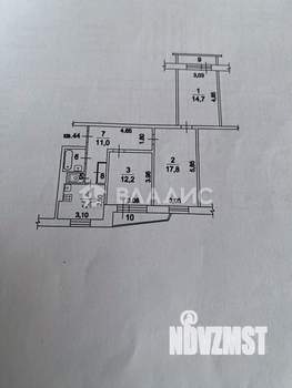 3-к квартира, вторичка, 71м2, 2/9 этаж