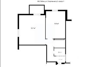 1-к квартира, вторичка, 43м2, 3/14 этаж