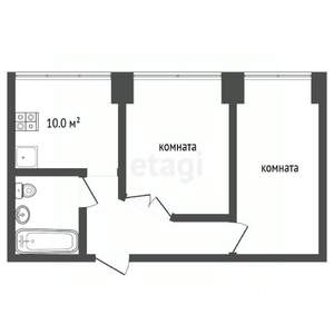 2-к квартира, сданный дом, 54м2, 5/17 этаж