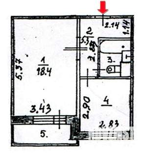 1-к квартира, вторичка, 36м2, 9/10 этаж
