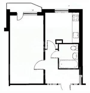 1-к квартира, вторичка, 35м2, 9/16 этаж