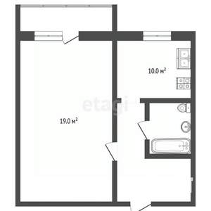1-к квартира, вторичка, 38м2, 3/16 этаж