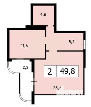2-к квартира, вторичка, 50м2, 16/17 этаж