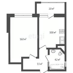 1-к квартира, вторичка, 36м2, 12/17 этаж
