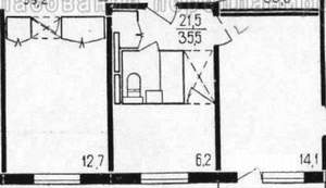 2-к квартира, вторичка, 42м2, 1/5 этаж