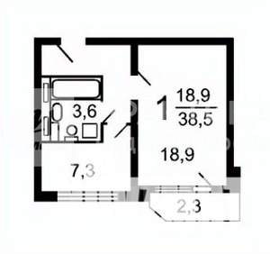 1-к квартира, вторичка, 37м2, 16/17 этаж
