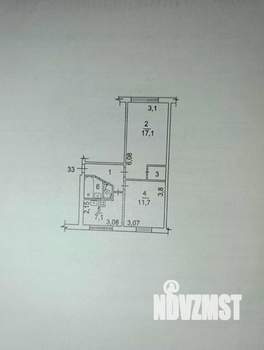 2-к квартира, вторичка, 45м2, 1/5 этаж