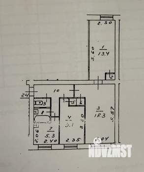 3-к квартира, вторичка, 56м2, 1/5 этаж