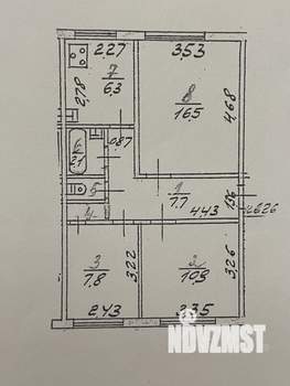 3-к квартира, вторичка, 53м2, 1/5 этаж