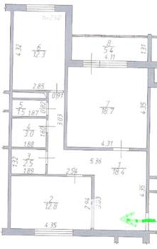 2-к квартира, вторичка, 69м2, 9/17 этаж