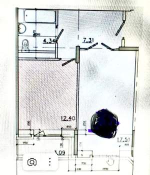 1-к квартира, вторичка, 36м2, 5/14 этаж