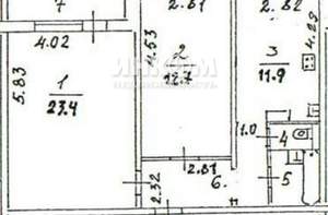 2-к квартира, вторичка, 63м2, 7/14 этаж