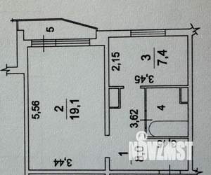 1-к квартира, вторичка, 40м2, 13/17 этаж