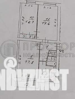 3-к квартира, вторичка, 64м2, 3/5 этаж