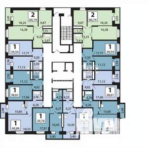 2-к квартира, вторичка, 59м2, 4/17 этаж