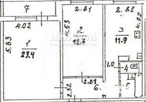 2-к квартира, вторичка, 63м2, 7/14 этаж