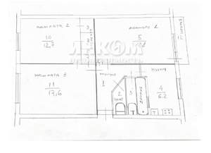 3-к квартира, вторичка, 61м2, 5/5 этаж