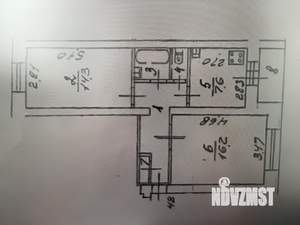 2-к квартира, вторичка, 52м2, 1/5 этаж