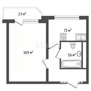 1-к квартира, вторичка, 38м2, 12/17 этаж