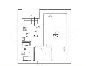 1-к квартира, вторичка, 34м2, 9/14 этаж
