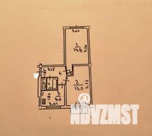 2-к квартира, вторичка, 42м2, 5/5 этаж