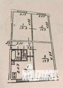 3-к квартира, вторичка, 60м2, 1/5 этаж