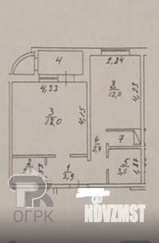 1-к квартира, вторичка, 45м2, 6/14 этаж