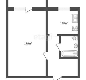 1-к квартира, вторичка, 38м2, 3/16 этаж