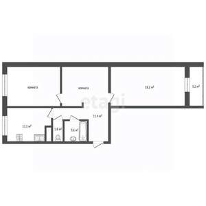 3-к квартира, вторичка, 70м2, 8/16 этаж