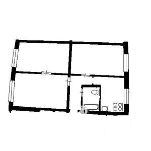 3-к квартира, вторичка, 59м2, 1/5 этаж