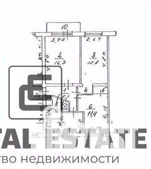 3-к квартира, вторичка, 59м2, 4/5 этаж