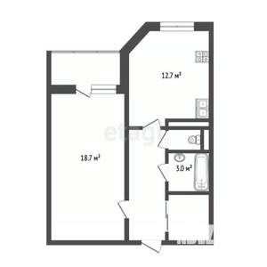 1-к квартира, вторичка, 47м2, 7/17 этаж