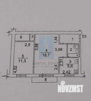 2-к квартира, вторичка, 45м2, 4/5 этаж