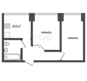 2-к квартира, сданный дом, 54м2, 5/17 этаж