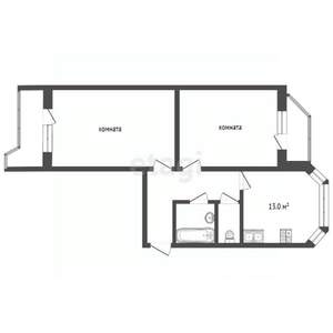 2-к квартира, вторичка, 60м2, 2/17 этаж