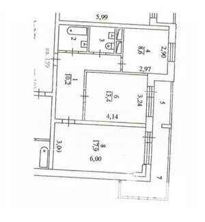 2-к квартира, вторичка, 56м2, 16/16 этаж