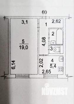 1-к квартира, вторичка, 34м2, 7/9 этаж