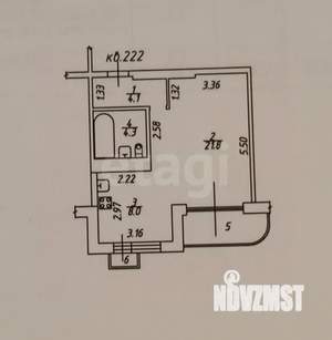 1-к квартира, вторичка, 41м2, 14/17 этаж