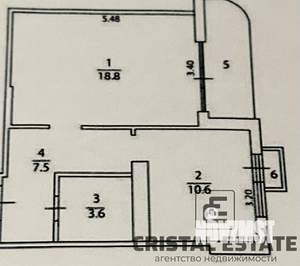 1-к квартира, вторичка, 41м2, 5/17 этаж