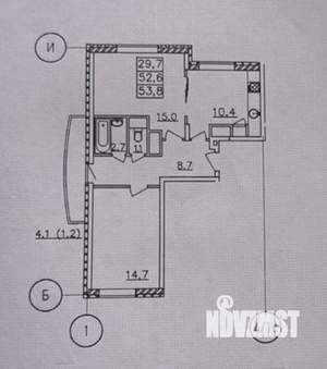 2-к квартира, вторичка, 52м2, 5/17 этаж