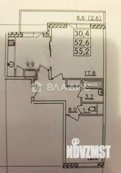 2-к квартира, вторичка, 55м2, 14/17 этаж